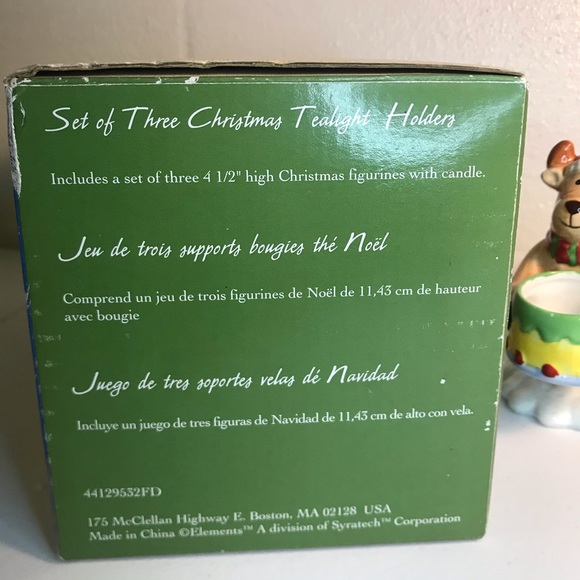 3 Christmas Tealight Holder Santa Snowman Reindeer - Picture 10 of 15